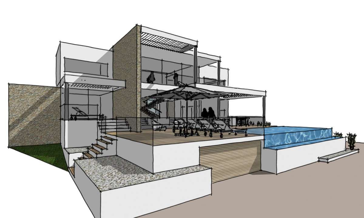 Construction villa contemporaine 600m2 Montferrier-sur-Lez La Devèze architecte Montpellier LEWISA home — vue 4