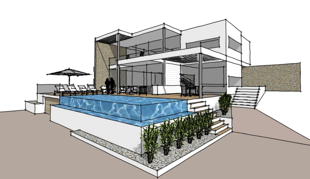Construction villa contemporaine 600m2 Montferrier-sur-Lez La Devèze architecte Montpellier LEWISA home — vue 5