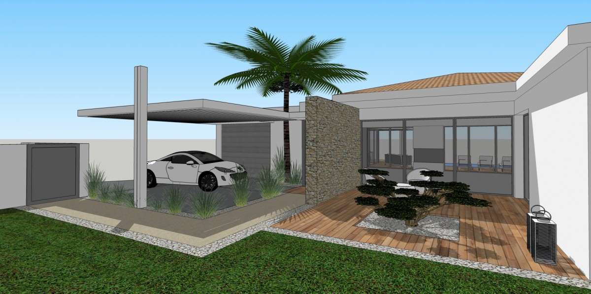 Rendu 3D villa dans lotissement GGL nord Montpellier