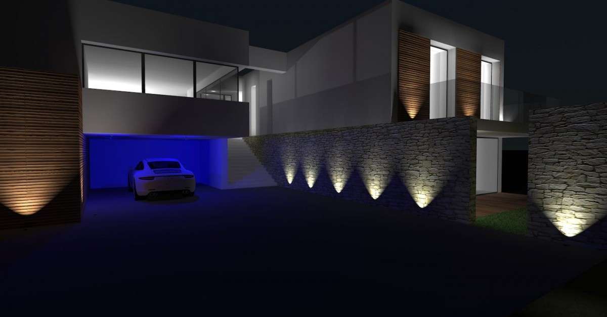 Charpente et toiture terrasse villa en construction