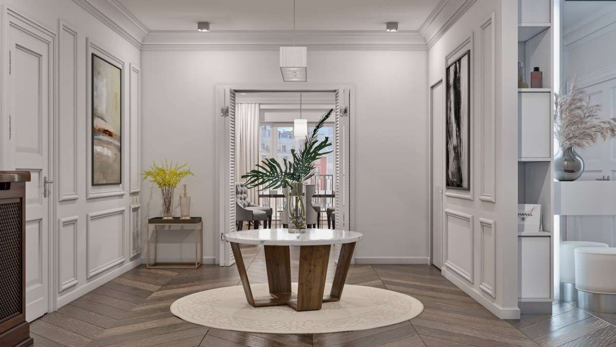 Chambre parentale décoration luxe avec vue sur l'avenue