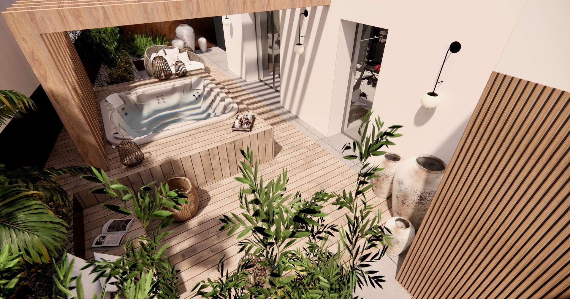 Vue avant rénovation villa classique Montpellier