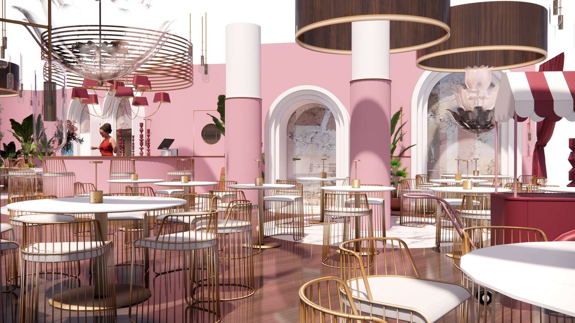 Architecture restaurant italien gastronomique Montpellier terrasses design Dolce Vita architecte LEWISA home — vue 5