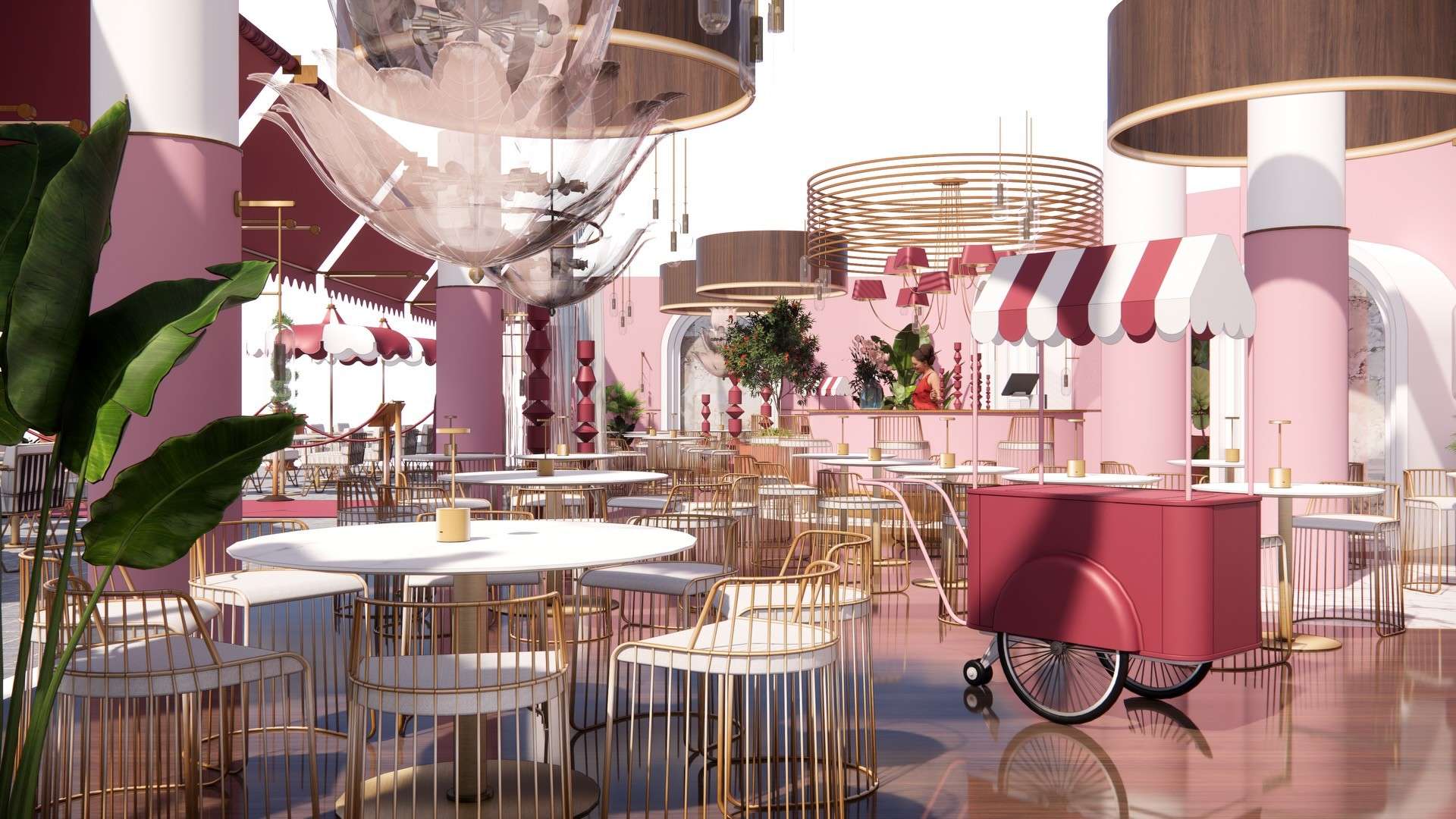 Architecture restaurant italien gastronomique Montpellier terrasses design Dolce Vita architecte LEWISA home — vue 6